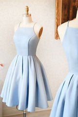 Cute Blue Short Prom Dress Blue Homecoming Dress