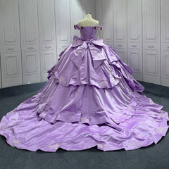 Purple Quinceanera Dress Sweet 15 Evening Dress Crystal Sleeveless Beading Ball Gown Dress