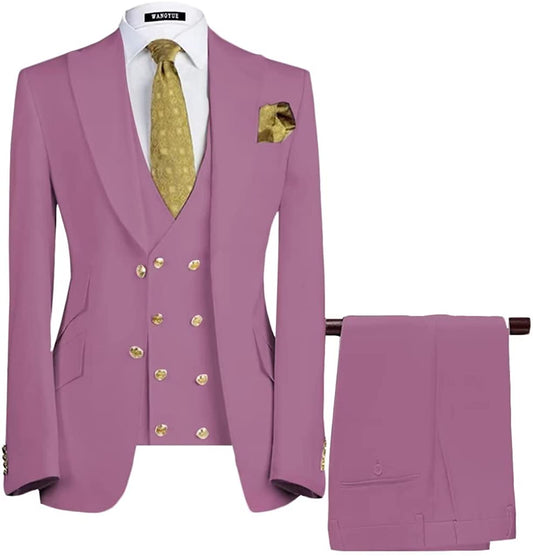 Brook Wisteria Three-Piece Peaked Lapel Prom Suit