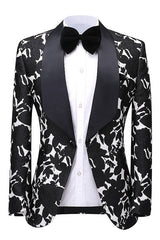 Don Black Jacquard Two-Piece Shawl Lapel Wedding Suit