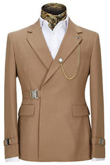 Armand Khaki Notched Lapel Prom Suit for Men