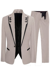 Jeff Stylish Flesh Shawl Lapel 3-Piece Prom Suit