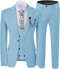 Maynard Sky Blue Notched Lapel 3-Piece Fashion Prom Suit