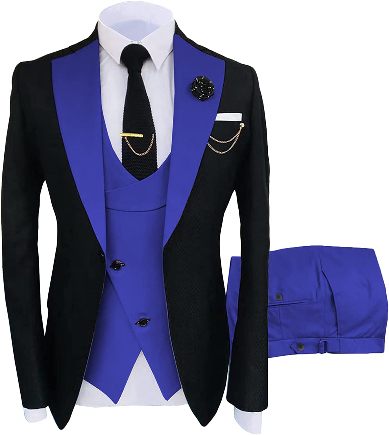 Nicole Fancy Violet Shawl Lapel 3-Piece Prom Suit for Men