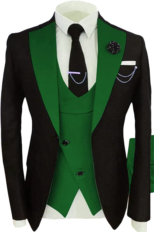 Norris Green Three-Piece Shawl Lapel Prom Suit