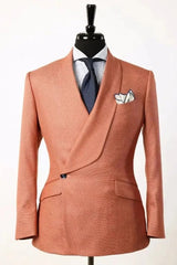 Alexandra Newest Orange Shawl Lapel 2-Piece Wedding Suit