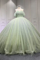 Sage Quinceanera Dress Sweet 15 Evening Dress Crystal Sleeveless Beading Ball Gown Dress