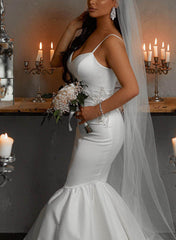 Satin Trumpet/Mermaid Wedding Dresses