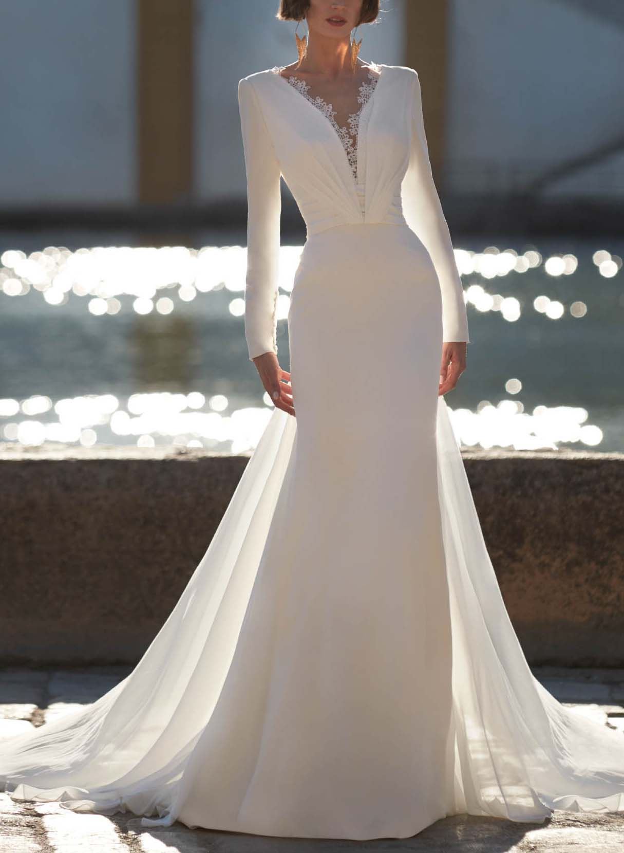 Trumpet/Mermaid Wedding Dresses with Long Sleeves