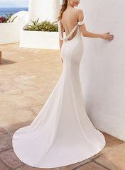 Elastic Satin Wedding Dresses: Trumpet/Mermaid Style Sweetheart Neckline Sleeveless