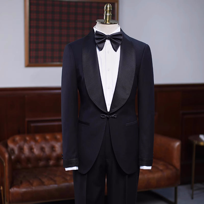 Bryant Black Shawl Lapel Wedding Suit for Men