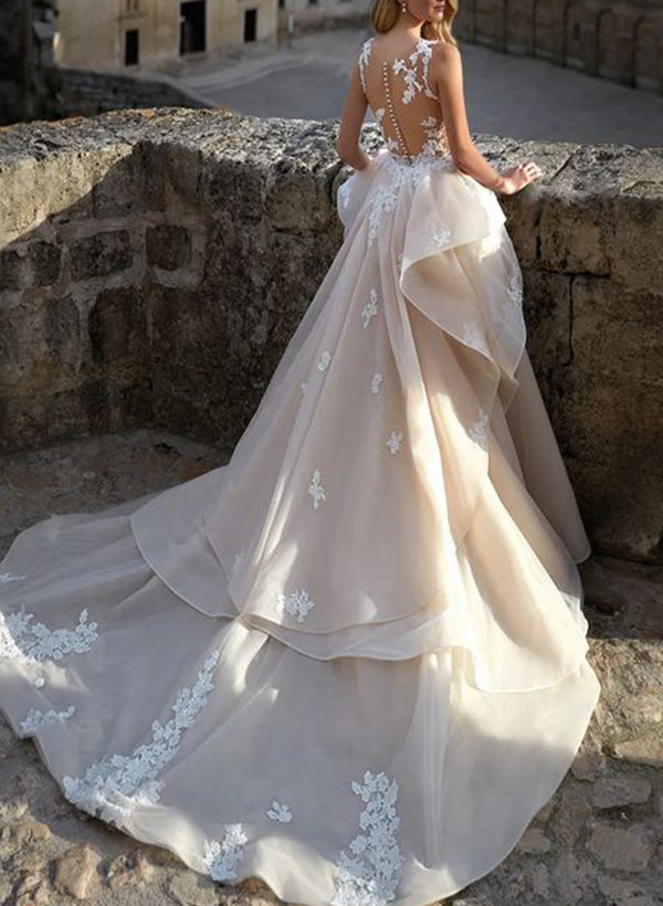 Sweetheart Lace/Tulle Wedding Dress with Appliques Lace