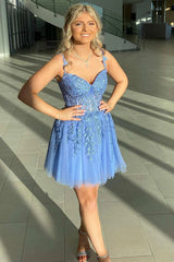 a line heart shaped mint appliques short homecoming dresses