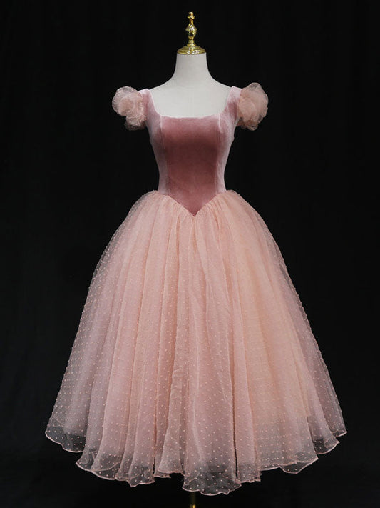 Pink Tulle Short Prom Dress Pink Tulle Homecoming Dress