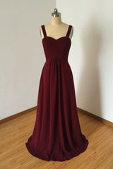 Simple Burgundy Evening Dress Burgundy Bridesmaid Dress