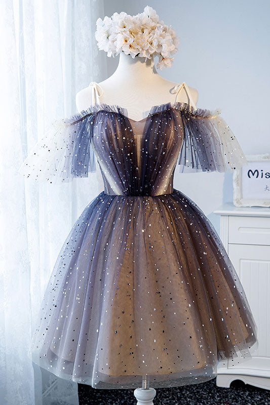 Unique Tulle Short Prom Dress Tulle Homecoming Dress