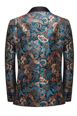 Floral Shawl Lapel Men's Blazer