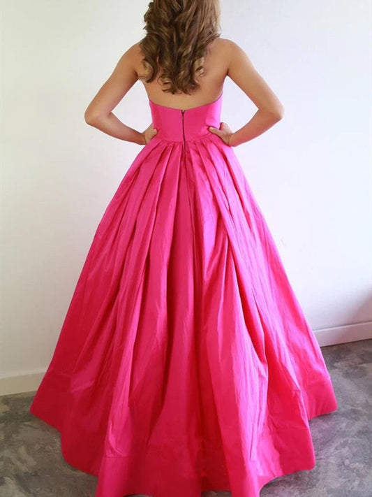 Sloane Dressystars  Chic A-line Chic Sweetheart Collar Fuchsia Prom Dresses Satin Elegant Prom Dress Evening Dress