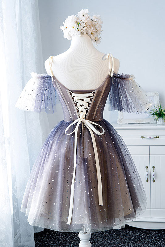 Unique Tulle Short Prom Dress Tulle Homecoming Dress