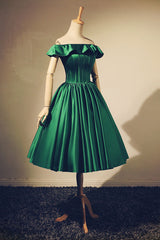 Simple Green Short Prom Dress Green Evening Dress