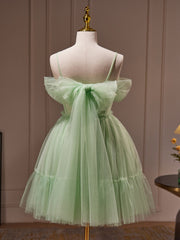 Green Sweetheart Neck Tulle Lace Short Prom Dress Green Homecoming Dress