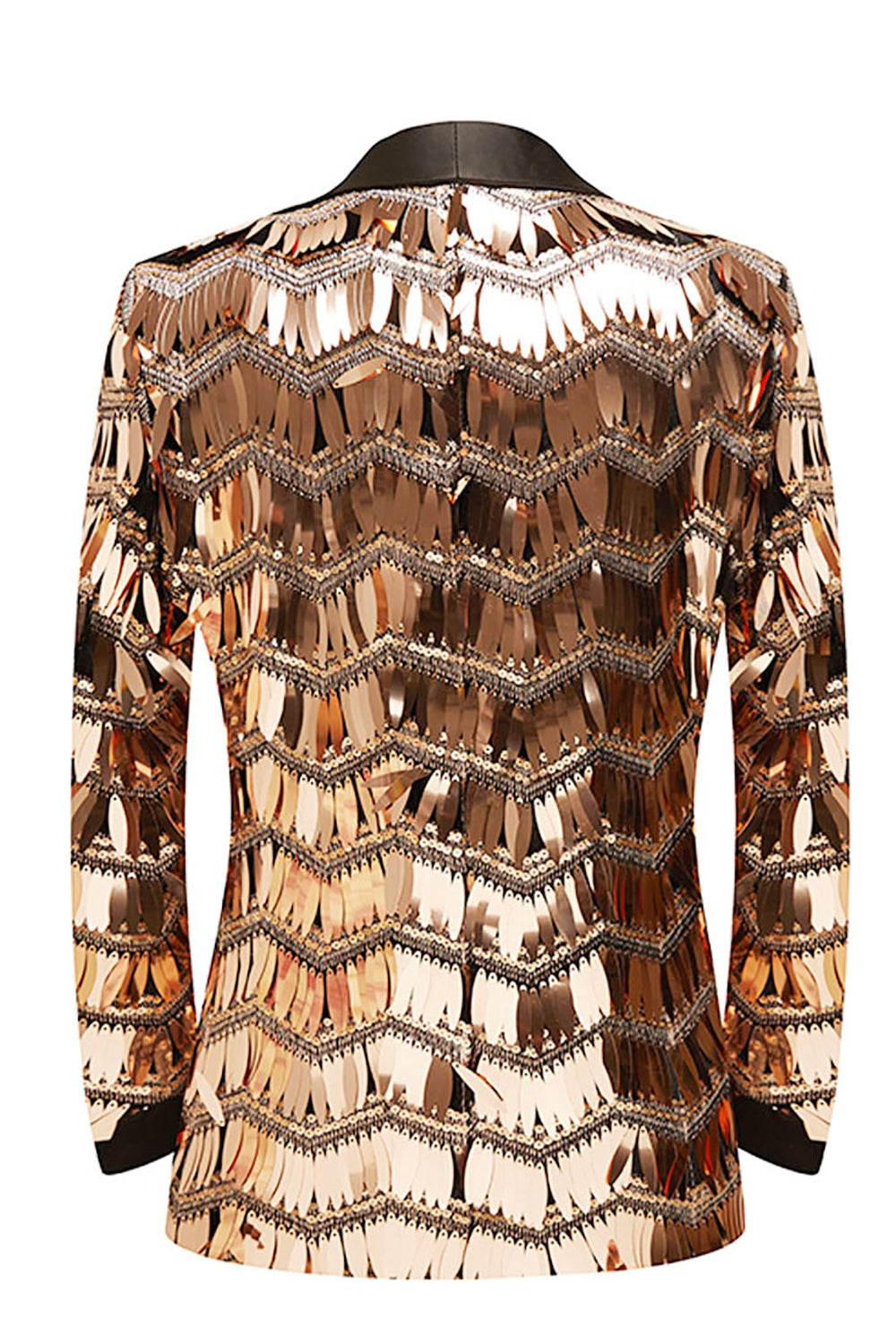 Dazzling Glitter Golden Sequins Men's Blazer