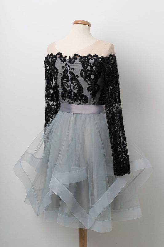 Cute Tulle Lace Appliqu¨¦ Short Prom Dress Tulle Homecoming Dress