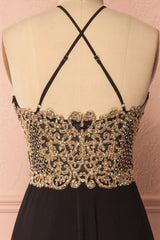 Black Sweetheart Lace Appliqu¨¦ Long Prom Dress Black Evening Dress