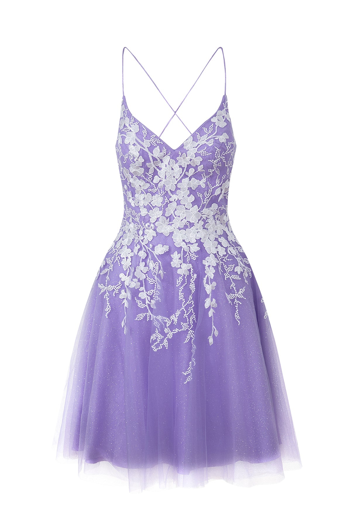 Bella Dressystars  Aline Short Glitter Tulle Material Homecoming Dress with Delicate Appliques