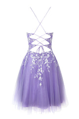 Bella Dressystars  Aline Short Glitter Tulle Material Homecoming Dress with Delicate Appliques