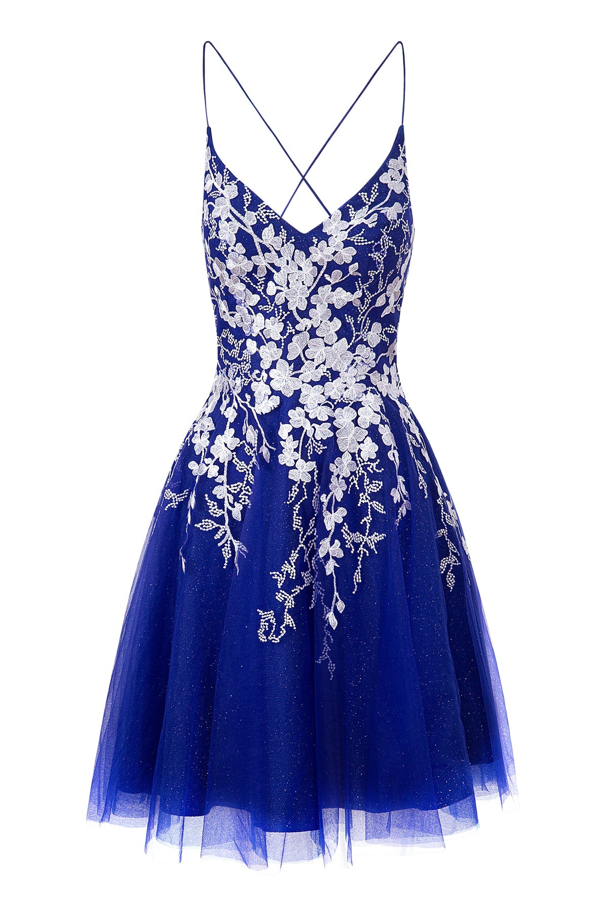 Bella Dressystars  Aline Short Glitter Tulle Material Homecoming Dress with Delicate Appliques