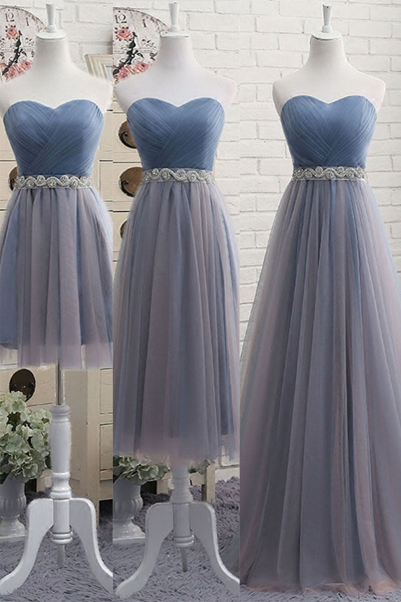 Cute Sweetheart Neck Tulle Prom Dress Tulle Bridesmaid Dress