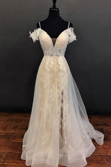 Unique Sweetheart Tulle Lace Long Prom Dress Lace Evening Dress