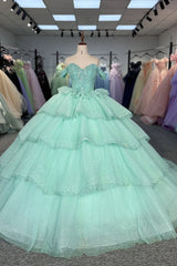 Green Quinceanera Dress Sweet 15 Evening Dress Crystal Beading Ball Gown Dress