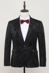 Timeless Notched Lapel Single-Breasted Black Blazer