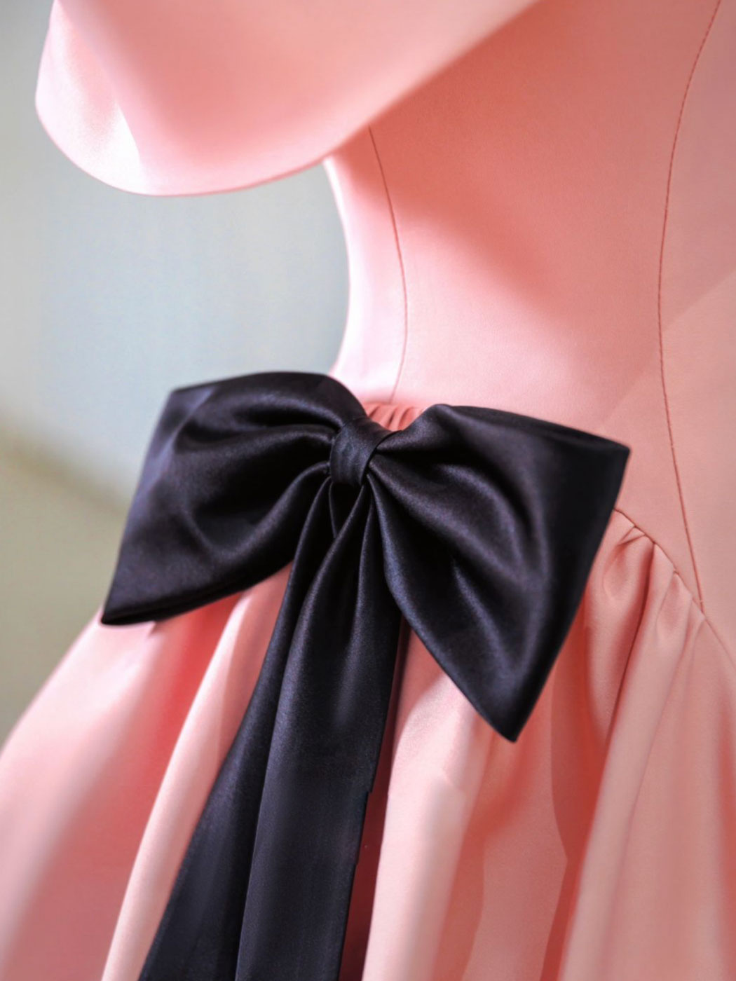 Pink Satin Long Prom Dress Pink Formal Evening Dresses