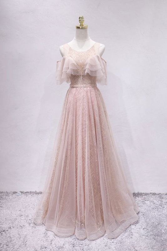 Unique Tulle Long Prom Dress Tulle Long Evening Dress