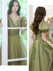 Green Tulle Long Prom Dress Green Tulle Long Evening Dress