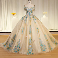 Exquisite Quinceanera Dress Ball Gown V-Neck Beaded Spaghetti Straps Sleeveless Formal Sweet 16 Party Dress