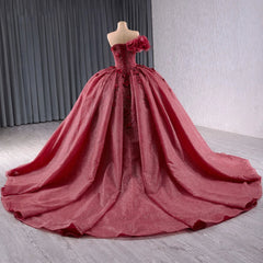 Exquisite Tulle Quinceanera Dress 2024 One Shoulder Beaded Sweet 15 16 Years Ball Gown Dress