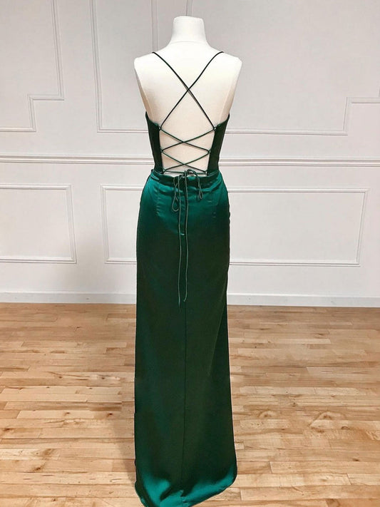 Mermaid Sweetheart Neck Green Long Prom Dress Green Formal Evening Dress