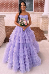 Tiered Ruffle Chic Sweetheart Collar Delicate Beaded  Long Prom Dress