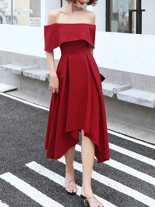 Simple Burgundy Prom Dress Burgundy Evening Dress