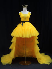 Yellow Tulle Prom Dresses Yellow Formal Graduation Dresses