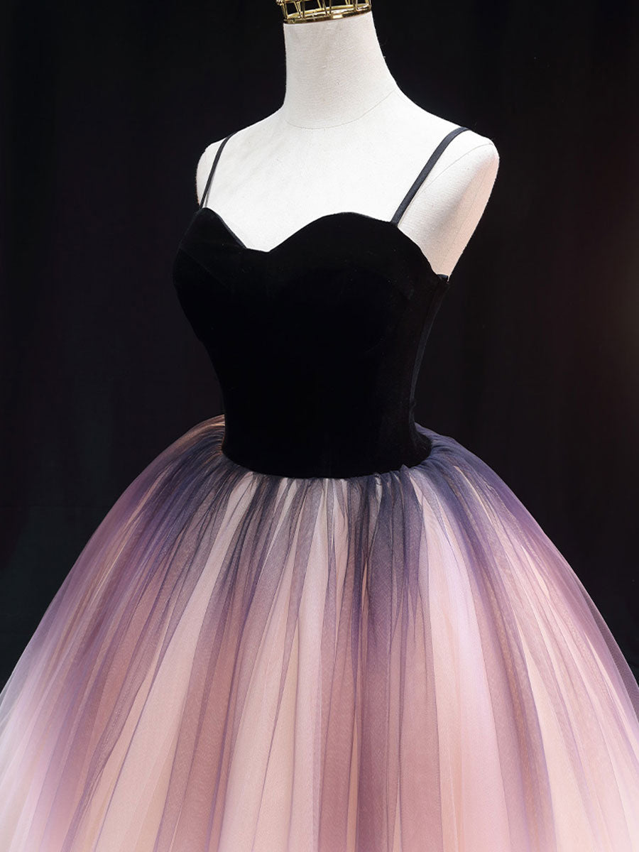 Unique Sweetheart Neck Tulle Long Prom Dress Formal Evening Dress