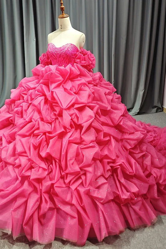 Pink Princess Quinceanera Dress Bow Off The Shoulder Lace Up Floor Length Sweet 16 Party Dress