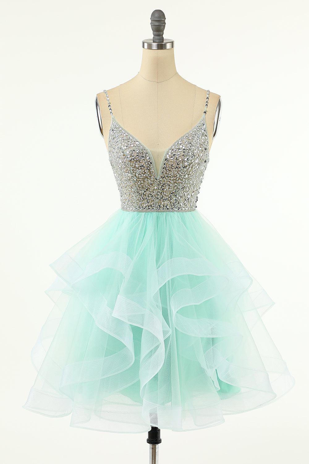 Dressystars A Line Sexy V Neck Tulle Material Homecoming Dress