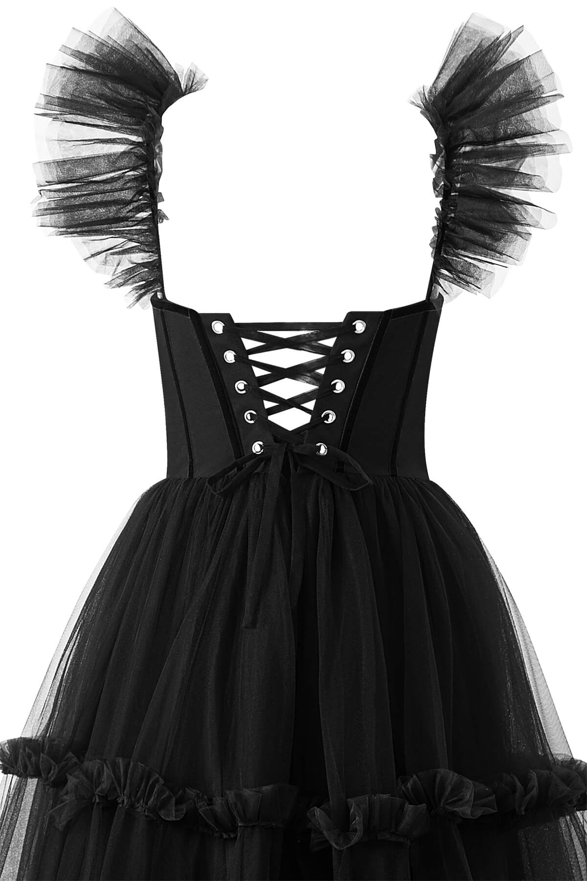 Katalina Dressystars A-Line Sexy Corset Ruffled Tulle Material Prom Dress