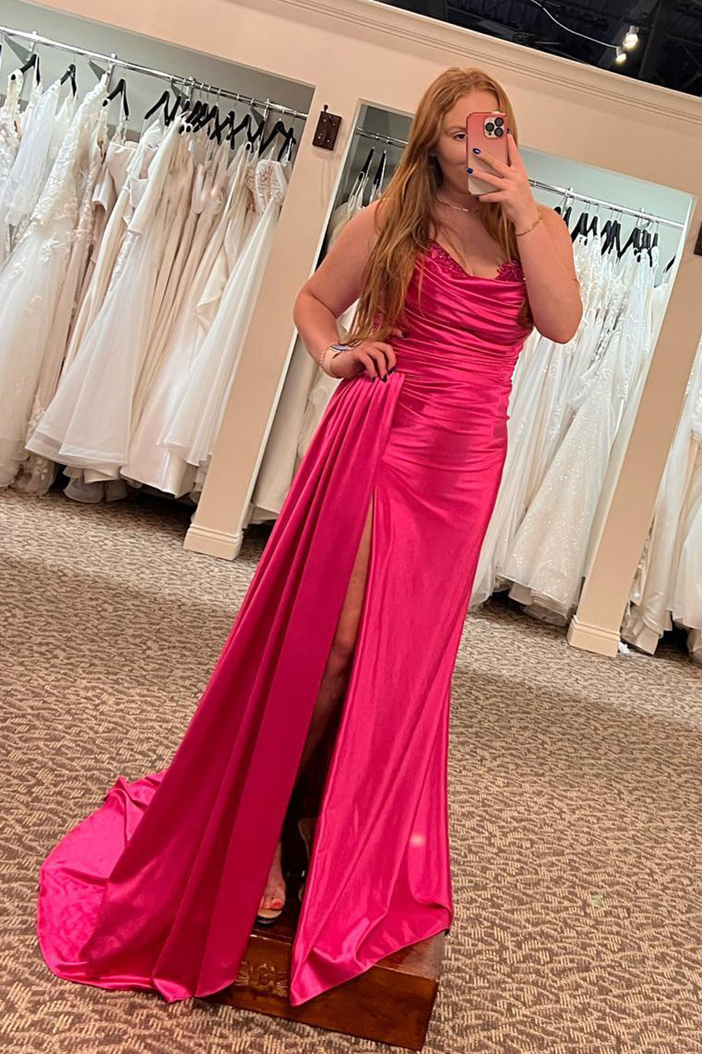 A Line Sweetheart Black Long Prom Dress with Split Front