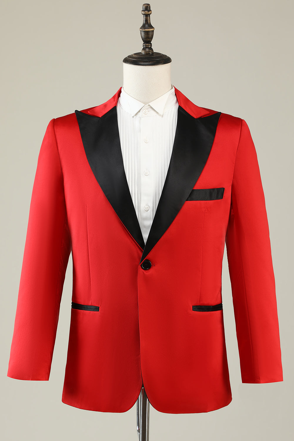 Stylish Notched Lapel Red Prom Blazer for Men